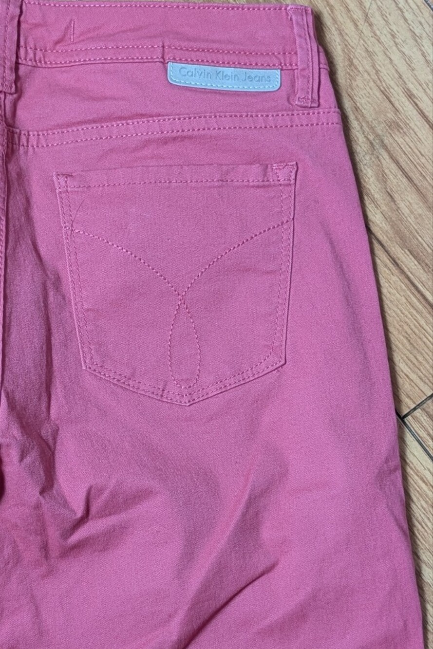 Calvin Klein Jeans Pink Cropped Denim Pants Size 4 - Picture 5 of 6